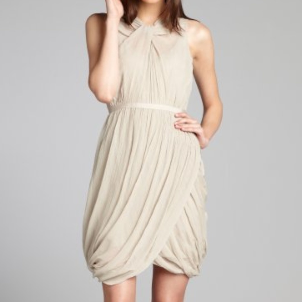 Vera Wang Chiffon Draped Dress 2